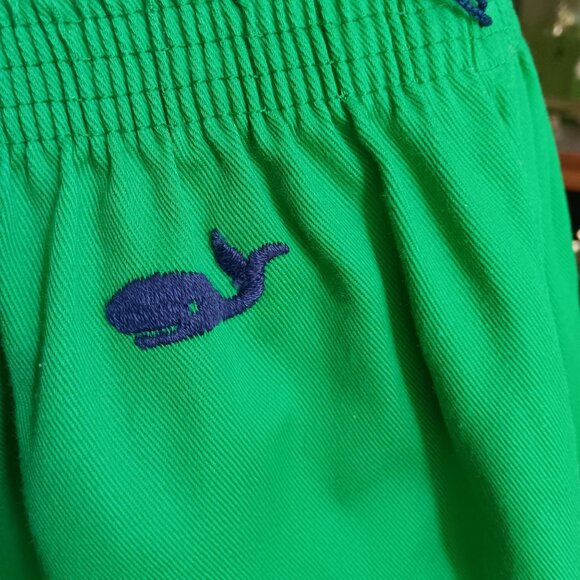 Large Vintage Skirt Green Blue Whale Embroidery 1970's Boho Fun Mom Cotton Blend - Picture 6 of 6